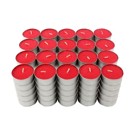Handmade Red Rose Soy Wax Tealight Collection 25 Pieces